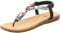 2Go Fashion Damen 8018-805 Flache Sandale, schwarz, 39 EU