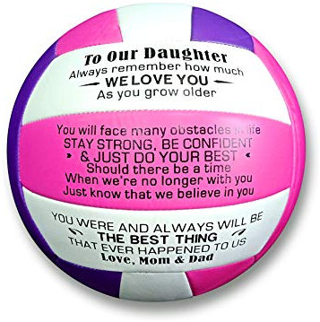 Uloveido A Nostra Figlia Pallone da Allenamento Beach Volley Pallavolo Soft Touch per Palloni da Gioco da Esterno/Interno (8 Pollici) Y605 (Rosa)