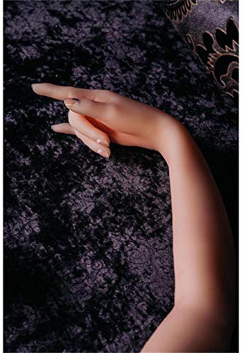 1 Paar Silikon-Hand Arm, Weibliche Schaufensterpuppe Hand Arm Finger/Handgelenke/Ellbogen mit Knochen, Flexibles Biegen Zeigen schwierigere Bewegungen,A Left arm