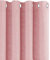 Deconovo Set mit 2 Vorhängen, wärmeisoliert, Blickdicht, mit Ösen, mit silbernem Motiv, 117 x 183 cm, Kälteschutz, für Schlafzimmer, Wohnzimmer, Korallenrosa