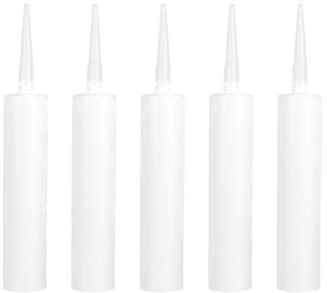 5 Pièces Tubes De Calfeutrage Vides Réutilisables En Plastique Blanc Pour Réparation De Fissures Et Fuites, Utilisation Domestique