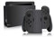 Film de protection autocollant pour console de jeux Joy-Con et station de charge - Protection supérieure contre les rayures - Design autocollant RX021 (n° 9, noir carbone)