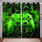 Gaming Curtains Drapes Kids Gamer Video Games Curtain Set for Boys Modern Game Controller Fabric Curtain Green Gamer Console Curtains W46*L54