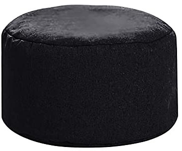 BAULMD Waschbar Pedal Hocker Pad, Modern Home Fußbank Trendiger Fußbank Beistelltisch, Herausnehmbaren Griff Rund Pouf Sitzhocker, Point schwarz Nylon-Hocker (Schwarz)