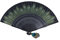 Hand Folding Fan, Black Peacock Handheld Folding Fan Chinese Fan Wood Hand Fan with Tassel for Wall Decoration Wedding Birthday Gifts