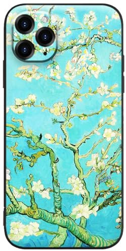Berkin Arts Compatible with iPhone 11 Pro Case Silicone Cover with Screen Protector Post-impressionism Flower (Almond Blossom by Vincent Van Gogh)