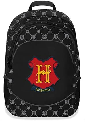 Harry Potter, Zaino scuola Unisex-Bambini e ragazzi, Nero, unica