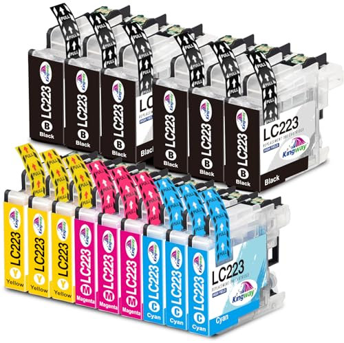 KINGWAY LC223 Druckerpatronen für Brother LC223 Multipack LC221 Patronen für Brother MFC J5320DW J4420DW J4620DW J480DW J5620DW J5720DW J680DW J4625DW J880DW J5625DW DCP-J4120DW J562DW (15er-Pack)