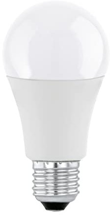 EGLO LED E27 Lampe, Glühbirne, LED Lampe, 9 Watt (entspricht 60 Watt), 806 Lumen, E27 LED warmweiß, 3000 Kelvin, LED Leuchtmittel, Glühlampe A60, Ø 6 cm