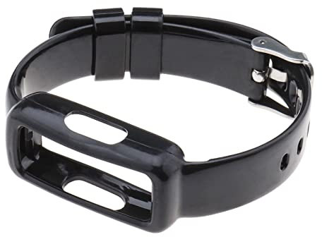 EMSea Uhrenarmband kompatibel mit Fitbit Luxe/Inspire/Inspire HR/Inspire 2/Ace 2/Ace 3 Smartwatch Tracker Ersatz Uhrenarmband TPU Armband Schwarz