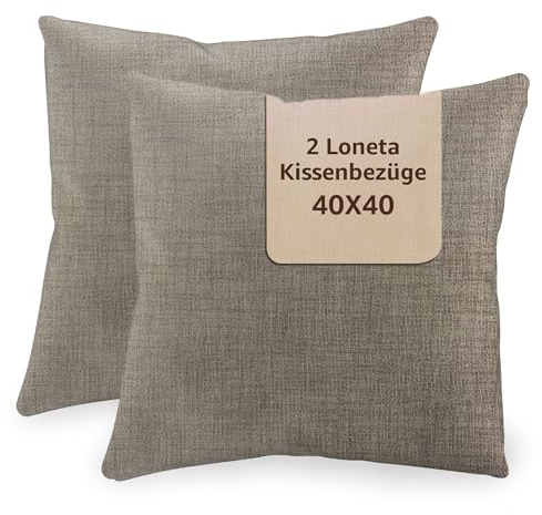 SONIT - Kissenbezug 40x40 cm - Sofa Kissen, Deko Kissenbezüge für Wohnzimmer und Schlafzimmer - 2er-Set - Made in Italy - Turteltaube