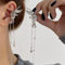 Wendalern Schmetterling Quaste Ohrringe - Lange Kette Zirkon Baumeln Ohr Manschette - Boho Sterling Silber Clip Auf Ohrringe Nicht Durchbohrt Elf Ohrschmuck Für Frauen