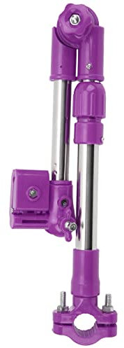 Portaombrelli regolabile in acciaio inox per biciclette e sedie a rotelle, rotazione a 360°, telescopico e viola