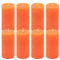 Rustik-Kerze Höhe 10 cm Ø 5 cm lange Brenndauer Rund-Kerze Säulenkerzen Kerzen-Deko Tafelkerzen Weihnachts-Kerzen Hochzeits-Deko (orange, 8)