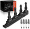 Frankberg 1x Zündspule+4x Zündkerze Kompatibel mit Astra G Caravan T98 L4 1.2L 1998-2003 Corsa B 73 78 79 L4 1.2L 1998-2000 Replace# 90560110