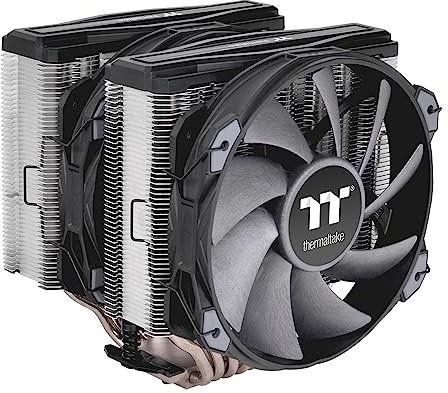 Thermaltake TOUGHAIR 710 250W TDP CPU Cooler, Intel LGA 1851/1700/1200, AMD AM5/AM4, Dual-Tower Dual Fan Design, Copper Base with 7 Heat Pipes, CL-P110-CA14GM-A