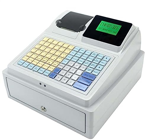 SACLMD Elektronische Registrierkasse mit Flacher Tastatur,Systemkasse,Registrierkasse mit Bildschirm