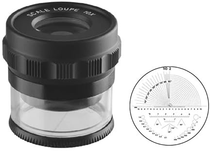 Verbesserte 10-fache Stand Messlupe Skala Lupe Skalierte Lupe Kompakte Größe Geburtstagsgeschenk Für Eltern Desktop Lupe