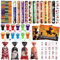 Halloween Mitgebsel Kinder, 80 Stück Halloween Party Mitgebsel, Halloween Party Spielzeug, Bleistifte/Geschenk Tüten/Slap Armbänder/Einladungskarten/Halloween Stempel/Temporäre Tattoos