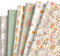 AnyDesign Boho-Oster-Geschenkpapier, gefaltet, flach, Osterei, Hase, Karotte, Geschenkpapier, Großpackung, Retro-Hase, Blume, Kunstpapier für Frühling, Geburtstag, Babyparty, Basteln, 50 x 70 cm