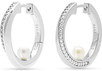 JETTE Damen-Creolen 925er Silber 48 Zirkonia One Size 88854659