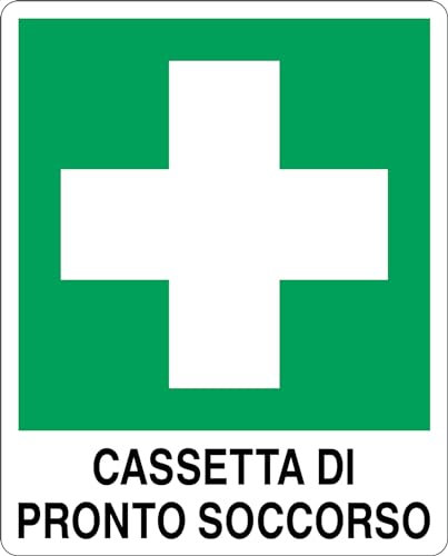 GLOBAL CARTELLO SEGNALETICO - CASSETTA DI PRONTO SOCCORSO - Adesivo Extra Resistente, Pannello in Forex, Pannello In Alluminio (30x42 cm, Adesivo)