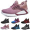 tqgold Sicherheitsschuhe Herren Damen Leicht Arbeitsschuhe Sportlich Schutzschuhe Stahlkappenschuhe rutschfest Atmungsaktiv (Größe 42EU,Hellrosa)