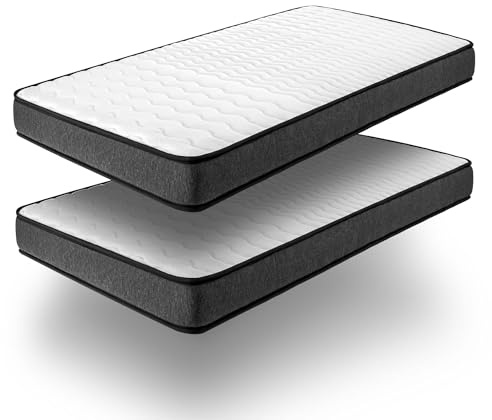 Naturalex - Titanium - Matratze 90x200 cm - Pack x2 - Kaltschaummatratze 15 cm Hoch - H2 - Oeko-tex Zertifiziert - Latex Blue 7 Zonen