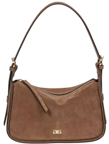Abro Leather Suede Shoulder Bag Best Friend Camel