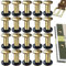 SHSMPXOY 20 Set Chicago Screws Posts for Leather Rivets M5*12mm Chicago Book Binding Screws Rivets Cross Head Chicago Button Screws for DIY Book Scrapbook Bookbinding, Bags,Collars(Gold)