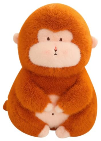 Katutude Affen Plüschtier große Stofftier Überwurf Plüschpuppe weiches Flauschiges Kuscheltier AFFE Umarmungskissen Flauschiger Stofftier Äffchen Plüschtier Gefüllter Plüsch Monkey Plüschpuppe