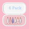 6 Pack Replacement Tips for Apple Pencil 2nd / 1st Generation Nibs - Sensitive and Precise Control iPencil Nib for iPad for Pencil USB C/ 2nd/ 1st Gen Pen (6 Pack with Pink Case)