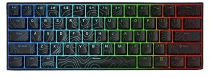 QPSJXN Mchose Ace 60 Pro 68 Magnetic Switch Hot Swappable RGB Mechanische Tastatur anpassbare -Tastatur für PC -Spielerzubehör(Black line Blue Ice)