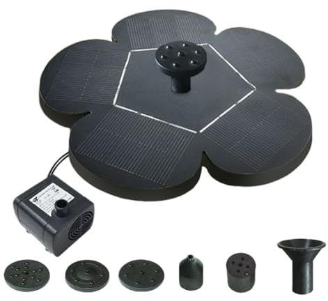 Fuente De Agua Solar para Aves | Pajareo Solar con Fuente - Decorativo Silencioso para Jardín Patio Terraza Estanque Paisaje Ambiente Exterior