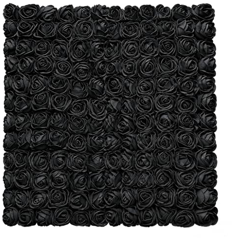 Gkhlg 144 Pcs Foam Roses Artificial Flowers with Soft PE Foam Stems Craft Flowers for DIY Crafters to Decorate Home Parties and Holidays (Black)