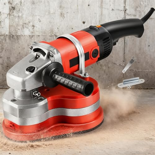 Schwerlast 3-Kopf-Bodenfräse und Polierer für Beton - Multisurface-Vorbereitungswerkzeug mit 6-Gang-Einstellung für Beton-, Stein- und Flächenbeläge A
