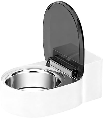 Wassernäpfe Für Katzen – 2,95 Zoll Toilettenschüssel | Automatischer Futternapf – Erhöhtes PP-PET, 140 G, Lustiges, Auslaufsicheres Design Für Kätzchen, Kleine Hunde, Die Zu Hause, Im Badezimmer, In D
