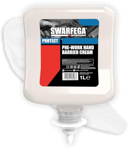 Swarfega Protect – Skin Barrier Cream for Water & Oil‑Based Contaminants – Quick Drying – Non‑Greasy – Perfume‑Free – Dye‑Free – 1 L Cartridge – for Professional Use