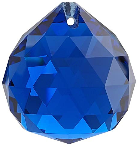Kristall Kugel Ø 20mm Saphier ~ Blau K9 ~ Feng Shui Suncatcher