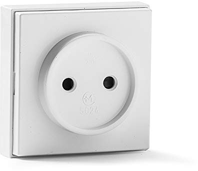 FAMATEL – Toma de corriente sin TT | Superficie | 65 x 65 mm | 16A | 250V | Fácil instalación | Serie 5000 | Blanco |