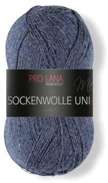 Pro Lana Sockenwolle Uni 4-fach 408 - mittelblau