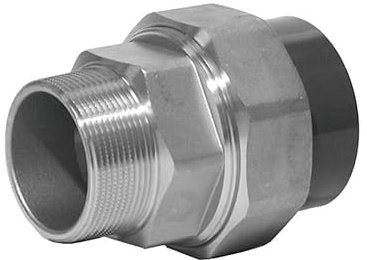 Union PVC pression fer-pvc droit M/visser F/coller 26x34 32 fonte galvavec pvc