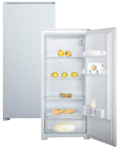 PKM Einbau-Kühlschrank KS215.0A++EB2 | 199 Liter Fassungsvermögen | 122x54cm | 3 Glasablagen & Gemüseschublade | LED-Beleuchtung | 39dB | Energieverbrauch 126 kWh/Jahr | Weiß