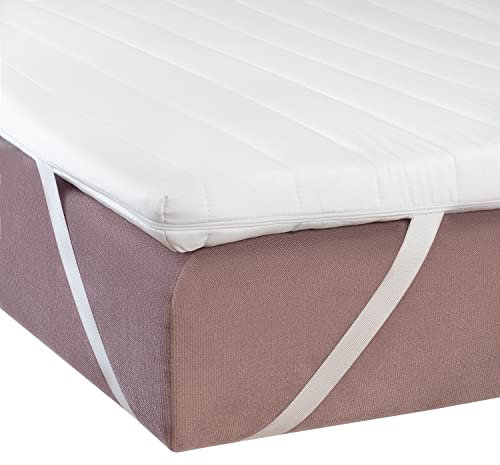PHD Primera Matratzen-Topper 200x200cm für Boxspringbetten und Doppelbetten - Made in Germany. Verbindet Matratzen zu Einer großen Liegefläche. Bezug bis 60°C waschbar für 200 x 200