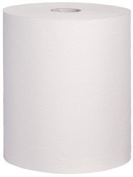 Blanc HYGIENIC Handtuchrolle – Set mit 6x Handtuchpapier-Rollen à 90 m, 3-lagig, 4 cm Ø Kern, Papierhandtücher-Rolle für Handtuchspender, Zellstoff geklebt, Weiß
