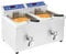 Royal Catering Fritteuse Gastro Induktion 2 x 10L Induktionsfritteuse RCIF-10DB mit Ablasshahn