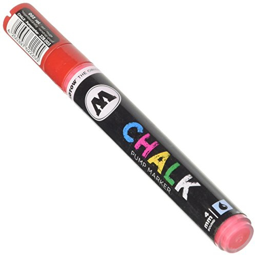Molotow Pump Marker Chalk (nachfüllbar, 4 mm) 6 Stück rot