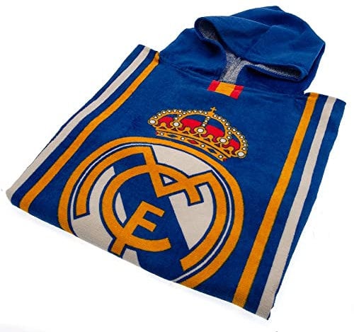 RealMadrid Poncho, Strand, Baumwolle, Freizeit- und Sportbekleidung, Kinder, Unisex, Mehrfarbig (Mehrfarbig), Einheitsgröße
