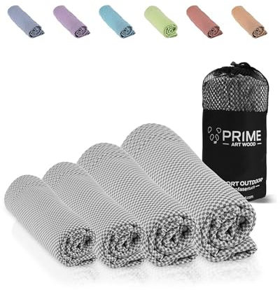 PRIME ART WOOD Reisehandtuch Bambus 200x80 cm Grau