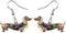 NEWEI Emaille Dackel Geschenke Cute Dackel Hund Ohrringe Dangle Tier Schmuck Für Damen Mädchen Hundebesitzer Charms (Braun)